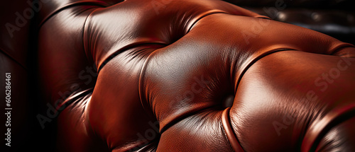 Rich leather chesterfield sofa
