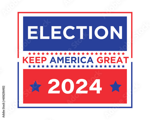 USA Presidential Election Day. USA debate of president voting 2024. Vote for Political election campaign