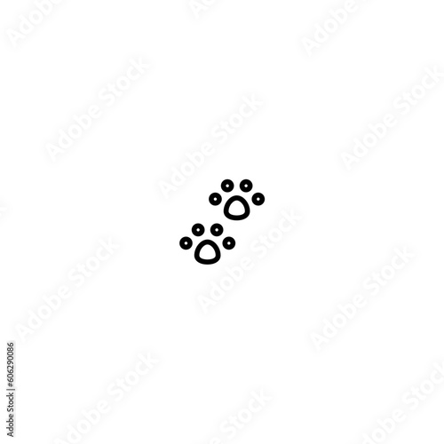 footprints icon with black color