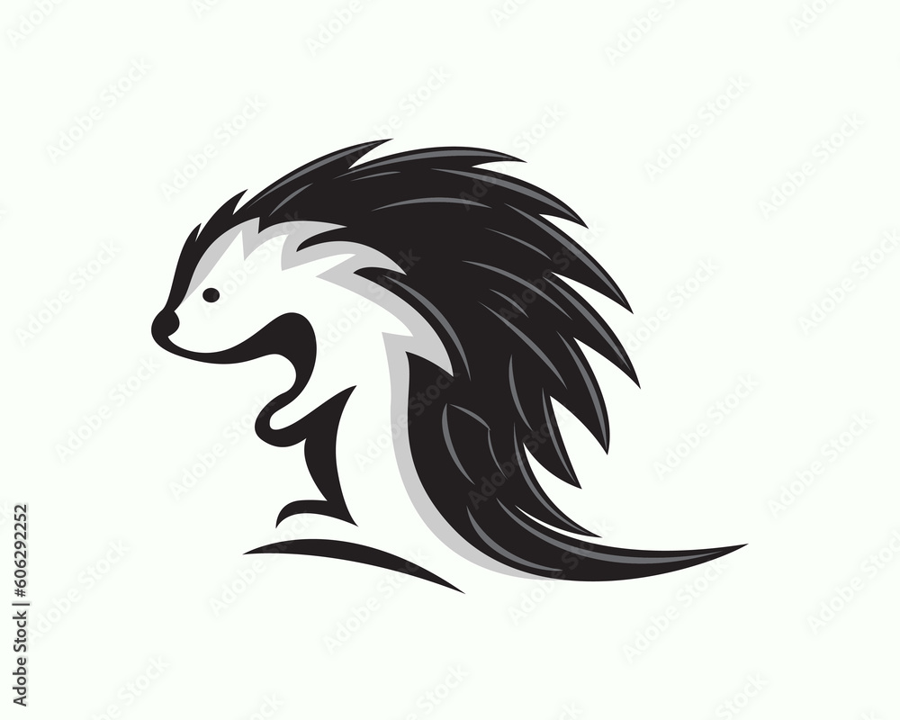 stand porcupine hedgehog cartoon logo icon symbol design template illustration inspiration stand porcupine hedgehog cartoon logo icon symbol design template illustration inspiration