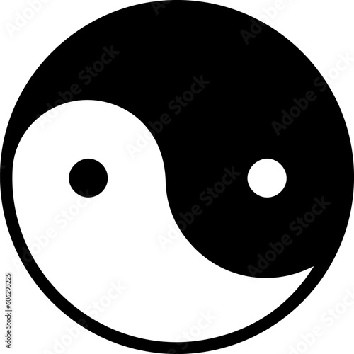 Ying yang symbol vector icon. Verctor illustration EPS 10. photo