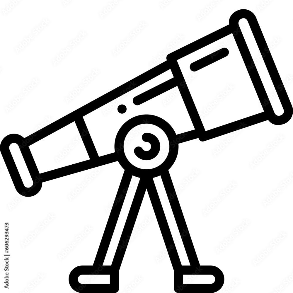telescope stand line icon telescope stand line icon