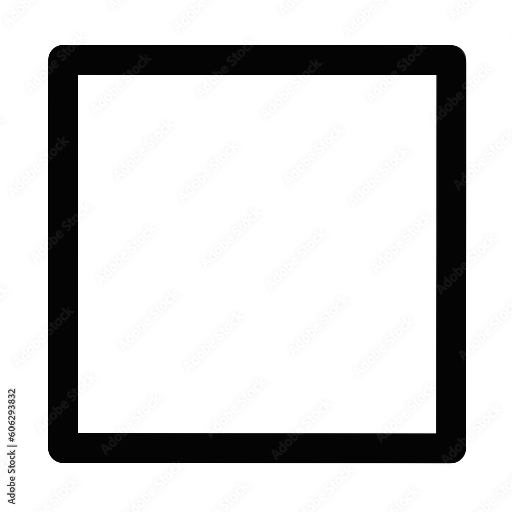 Black square frame element with line border png. Black square frame element with line border png.