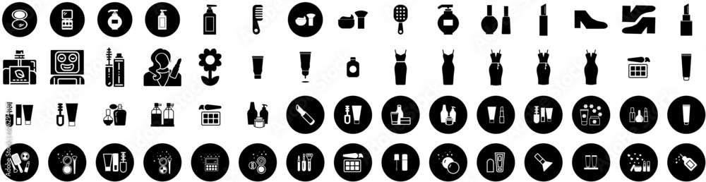 Set Of Beauty Icons Isolated Silhouette Solid Icon With Makeup, Beauty, Woman, Beautiful, Care, Skin, Face Infographic Simple Vector Illustration Logo Set Of Beauty Icons Isolated Silhouette Solid Icon With Makeup, Beauty, Woman, Beautiful, Care, Skin, Face Infographic Simple Vector Illustration Logo