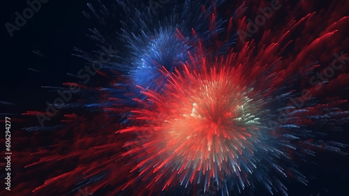 colorful cosmic firework created using generative AI tools