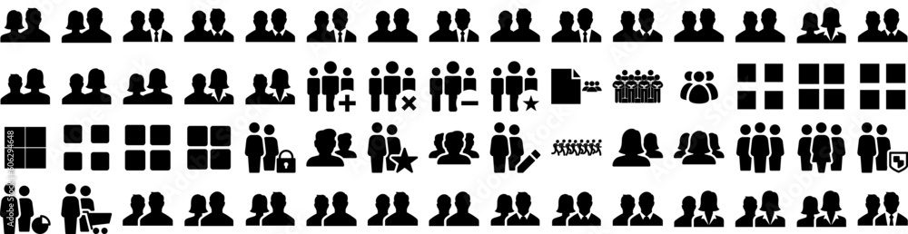 Set Of Group Icons Isolated Silhouette Solid Icon With Group, Teamwork, People, Team, Happy, Together, Community Infographic Simple Vector Illustration Logo Set Of Group Icons Isolated Silhouette Solid Icon With Group, Teamwork, People, Team, Happy, Together, Community Infographic Simple Vector Illustration Logo