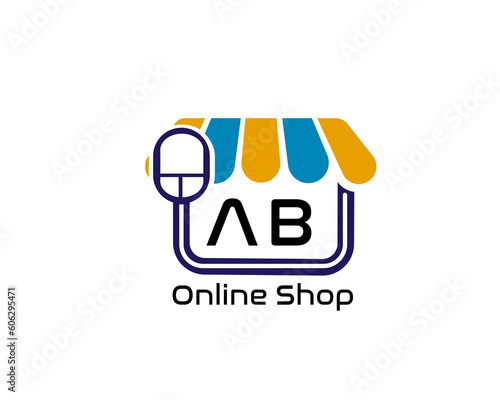 online store symbol emblem logo design template illustration inspiration