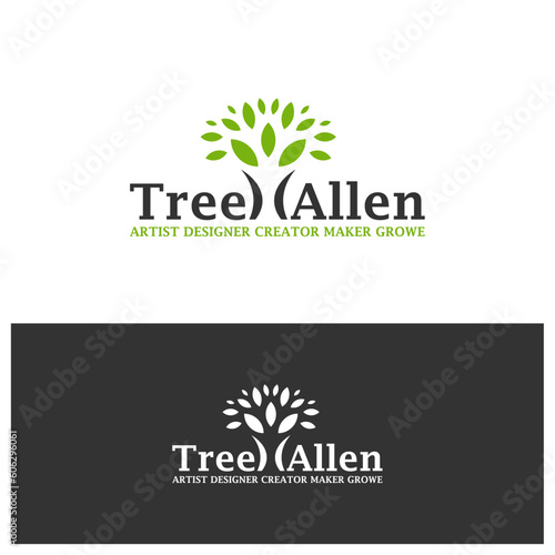 Tree logo template, Creative Nature logo design vector, Tree logo concept