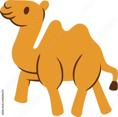 Islamic Animal Camel Flat Hand Drawn Illustration