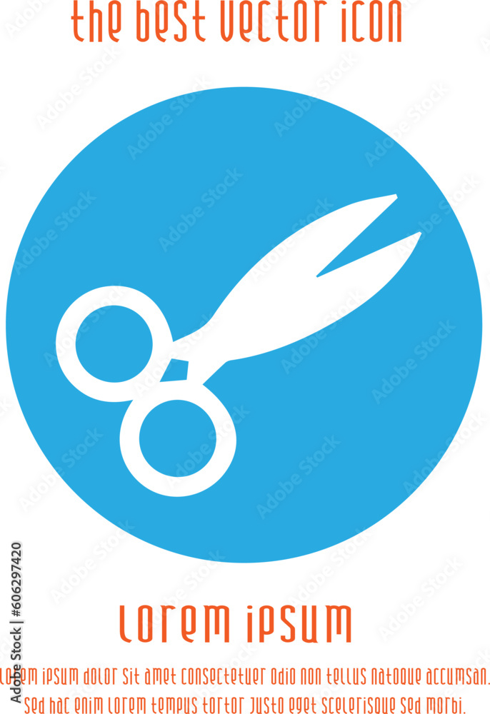 Scissors simple vector icon eps 10. Simple isolated illustration. Scissors simple vector icon eps 10. Simple isolated illustration.