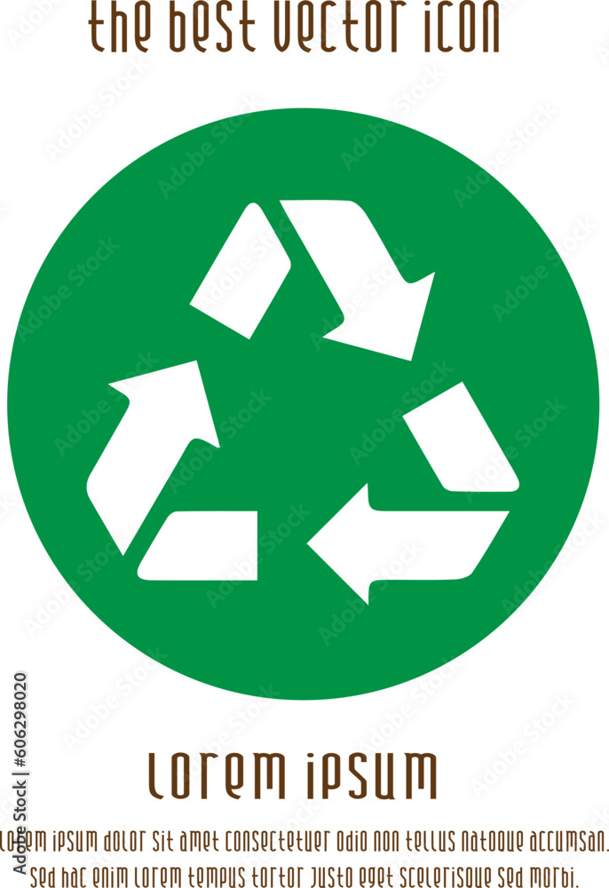 Recycle vector icon. Eco sign vector illustration eps 10. Recycle vector icon. Eco sign vector illustration eps 10.