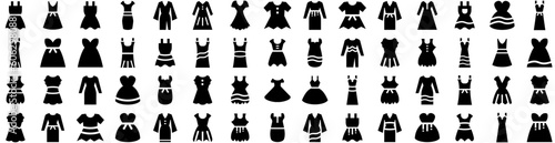 Set Of Wardrobe Icons Isolated Silhouette Solid Icon With Clothes, Modern, Home, Style, Wardrobe, Closet, Room Infographic Simple Vector Illustration Logo