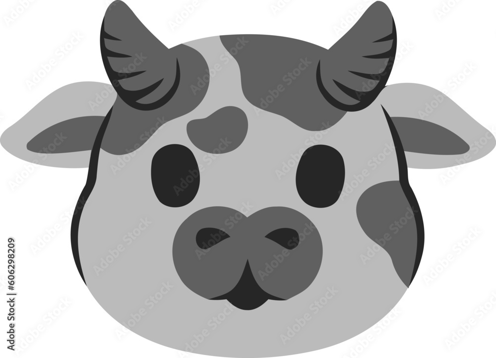 Islamic Animal Cow Flat Hand Drawn Illustration Islamic Animal Cow Flat Hand Drawn Illustration