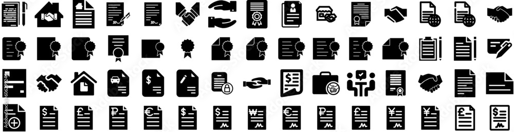 Set Of Agreement Icons Isolated Silhouette Solid Icon With Hand, Deal, Business, Businessman, Contract, Agreement, Concept Infographic Simple Vector Illustration Logo Set Of Agreement Icons Isolated Silhouette Solid Icon With Hand, Deal, Business, Businessman, Contract, Agreement, Concept Infographic Simple Vector Illustration Logo
