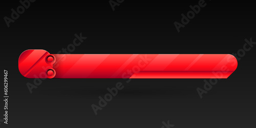 Abstract red lower third breaking news headline title banner bar template