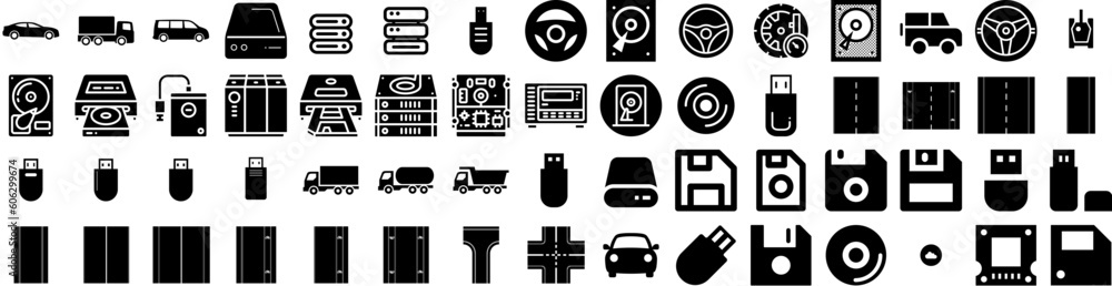 Set Of Drive Icons Isolated Silhouette Solid Icon With Transport, Auto, Road, Vehicle, Car, Transportation, Drive Infographic Simple Vector Illustration Logo Set Of Drive Icons Isolated Silhouette Solid Icon With Transport, Auto, Road, Vehicle, Car, Transportation, Drive Infographic Simple Vector Illustration Logo