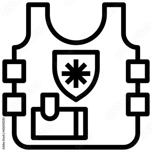 armor line icon,linear,outline,graphic,illustration