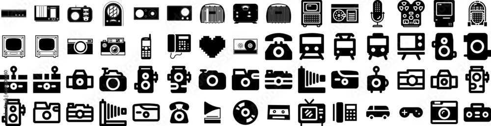 Set Of Retro Icons Isolated Silhouette Solid Icon With Background, Retro, Design, Vector, Vintage, Illustration, Graphic Infographic Simple Vector Illustration Logo Set Of Retro Icons Isolated Silhouette Solid Icon With Background, Retro, Design, Vector, Vintage, Illustration, Graphic Infographic Simple Vector Illustration Logo