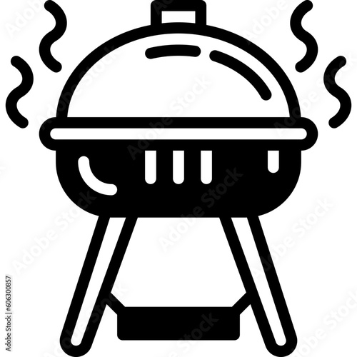 barbecue solid line icon