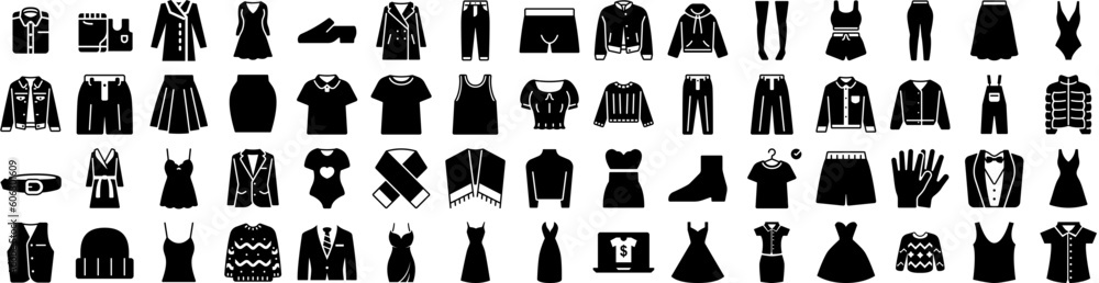 Set Of Clothes Icons Isolated Silhouette Solid Icon With Background, Clothes, Fashion, Clothing, Style, Cloth, Fabric Infographic Simple Vector Illustration Logo Set Of Clothes Icons Isolated Silhouette Solid Icon With Background, Clothes, Fashion, Clothing, Style, Cloth, Fabric Infographic Simple Vector Illustration Logo