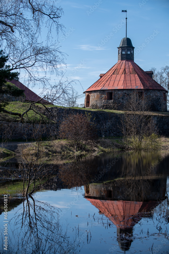 Fototapeta premium Korela Fortress, medieval fortress in the town of Priozersk, Leningrad Oblast, Russia