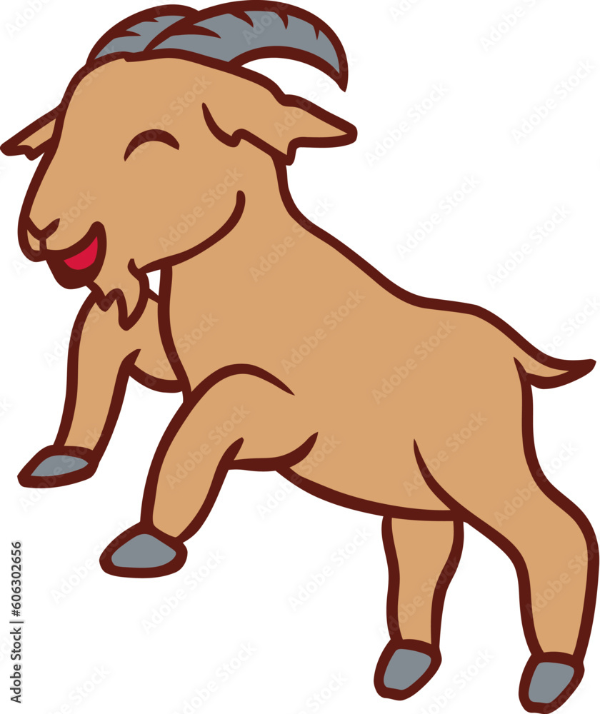 Islamic Animal Sheep Flat Hand Drawn Illustration Islamic Animal Sheep Flat Hand Drawn Illustration