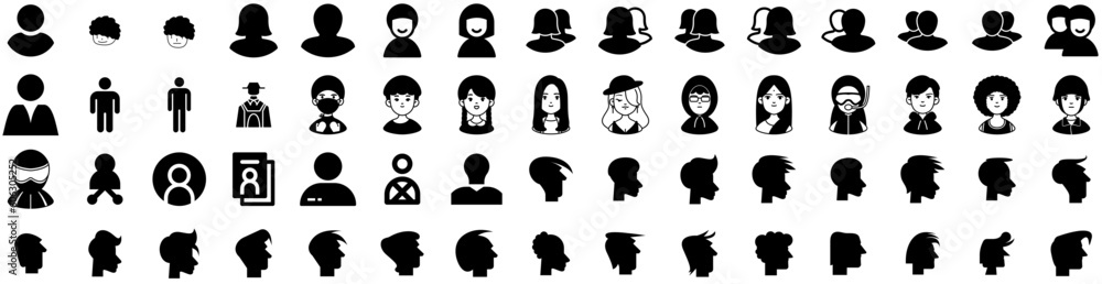 Set Of Avatar Icons Isolated Silhouette Solid Icon With Person, Male, Human, Avatar, Man, Illustration, People Infographic Simple Vector Illustration Logo Set Of Avatar Icons Isolated Silhouette Solid Icon With Person, Male, Human, Avatar, Man, Illustration, People Infographic Simple Vector Illustration Logo