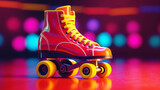 A brilliant color image of a pair of roller skates.. generative AI