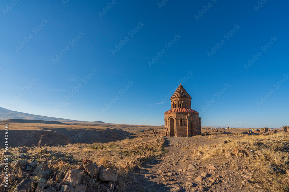 Photographs taken from various angles of the ruins of Ani in the province of Kars on the border with Armenia.