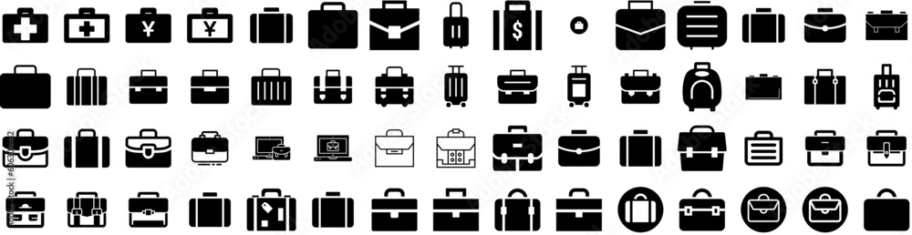 Set Of Suitcase Icons Isolated Silhouette Solid Icon With Suitcase, Tourism, Luggage, Travel, Baggage, Vacation, Journey Infographic Simple Vector Illustration Logo Set Of Suitcase Icons Isolated Silhouette Solid Icon With Suitcase, Tourism, Luggage, Travel, Baggage, Vacation, Journey Infographic Simple Vector Illustration Logo