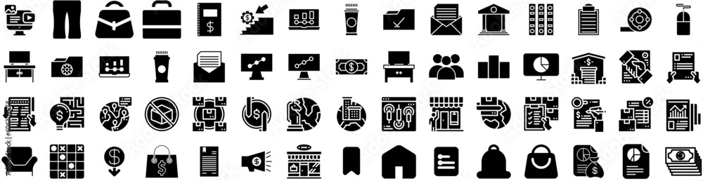 Set Of Business Icons Isolated Silhouette Solid Icon With Teamwork, Success, Communication, Business, Office, Technology, Corporate Infographic Simple Vector Illustration Logo Set Of Business Icons Isolated Silhouette Solid Icon With Teamwork, Success, Communication, Business, Office, Technology, Corporate Infographic Simple Vector Illustration Logo