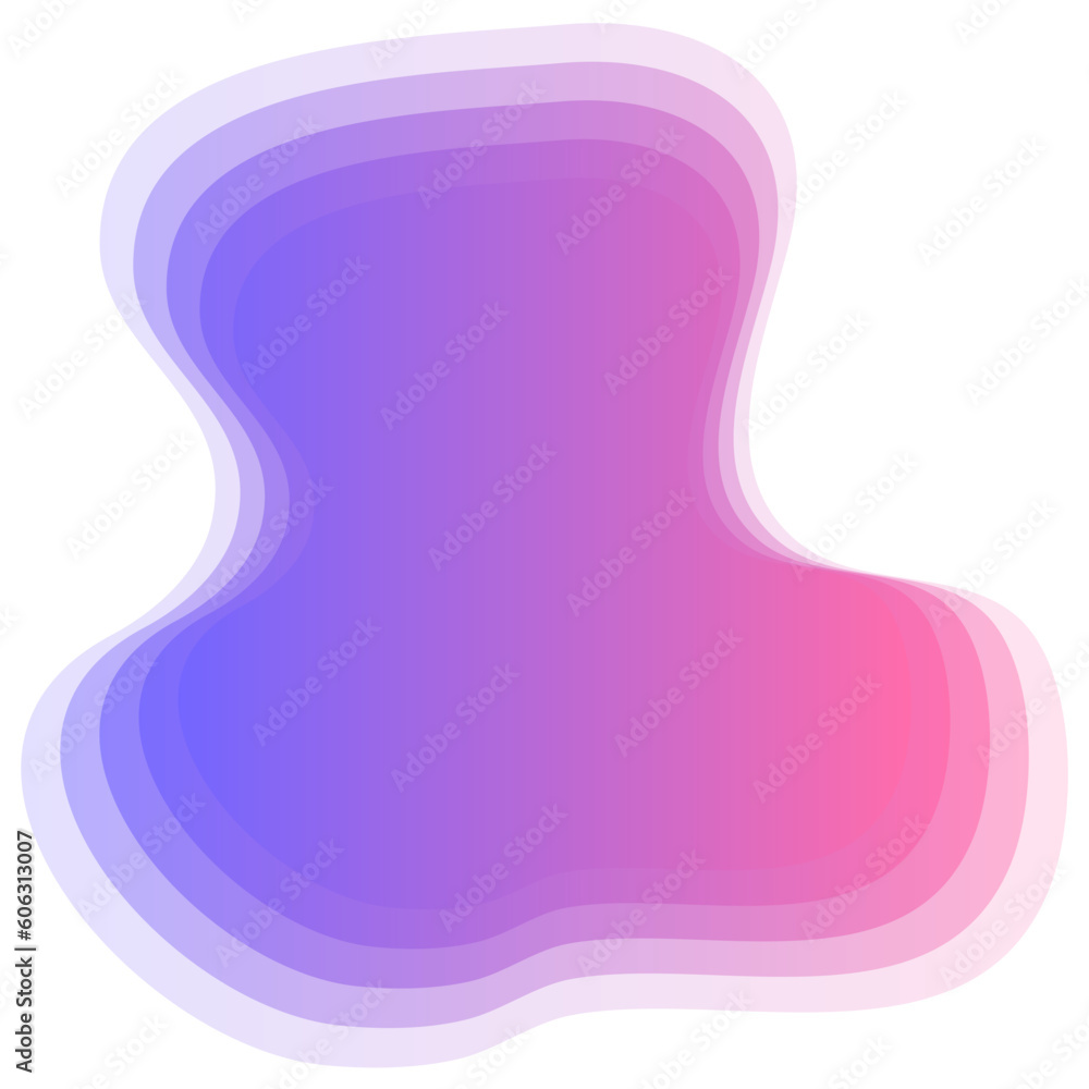 Blur Gradient Purple Pink Irregular Freeform Organic Shape