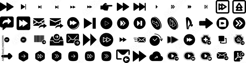 Set Of Forward Icons Isolated Silhouette Solid Icon With Concept, Vector, Arrow, Web, Design, Forward, Illustration Infographic Simple Vector Illustration Logo Set Of Forward Icons Isolated Silhouette Solid Icon With Concept, Vector, Arrow, Web, Design, Forward, Illustration Infographic Simple Vector Illustration Logo