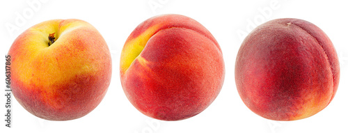 Konstfotografi Peach, Nectarine, isolated on white background, full depth of field