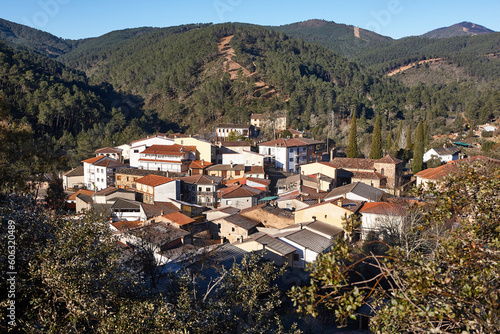 Picturesque village of Las Metas, Caceres. Extremadura, Spain