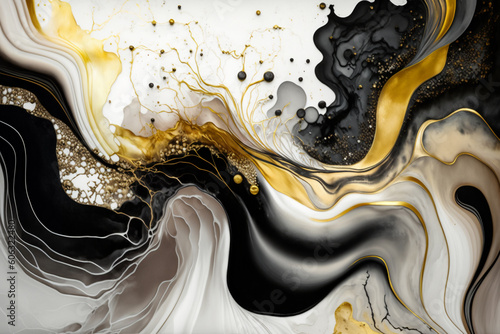 Black and Gold Abstract Background