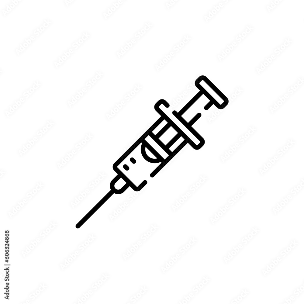 syringe icon with black color syringe icon with black color