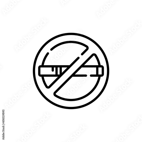 no smoking icon with black color