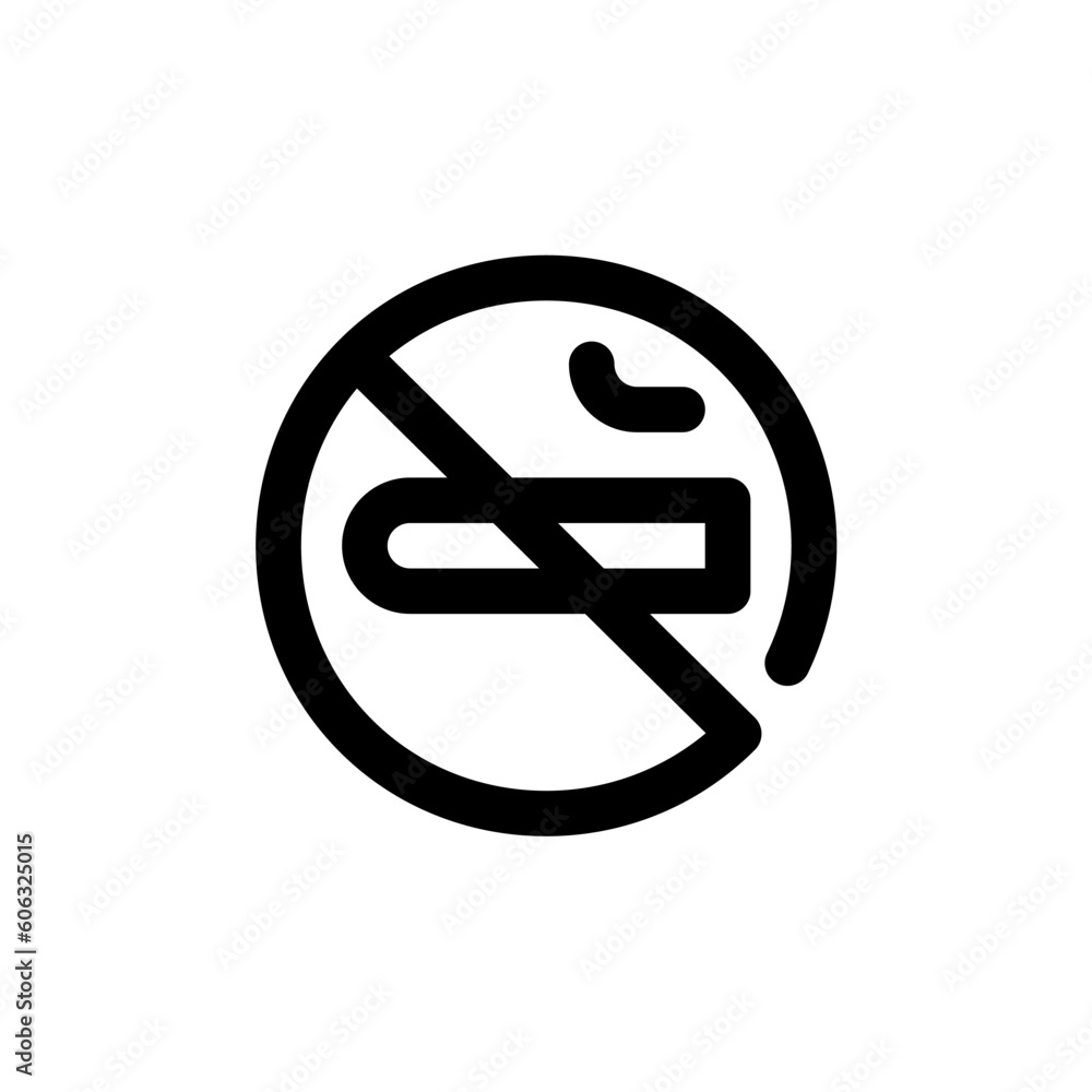 no smoking icon with black color no smoking icon with black color