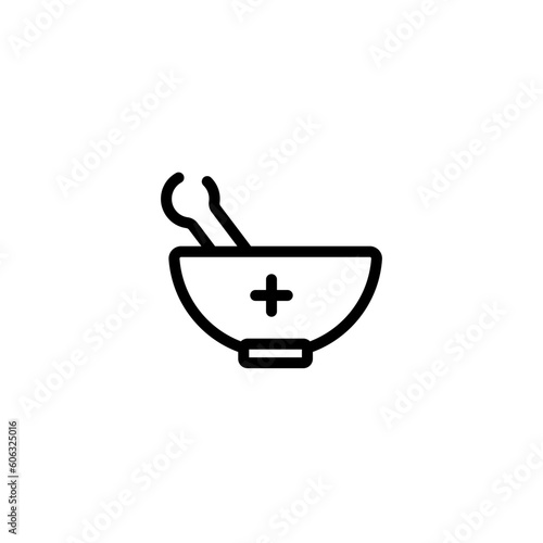 pestle and mortar sign symbol vector