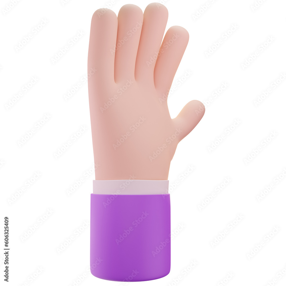 hand gesture 3d render.suitable social media or app and other hand gesture 3d render.suitable social media or app and other