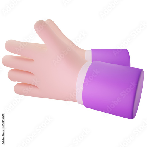 hand gesture 3d render.suitable social media or app and other