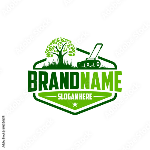 Illustration vector graphic of lawn care, landscape, grass concept logo design