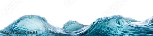 Ocean water surface waves isolated on transparent Generative AI