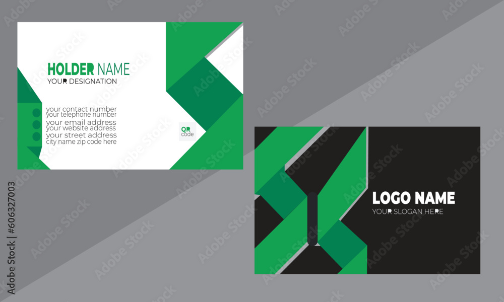 modern business card with stylish professional design