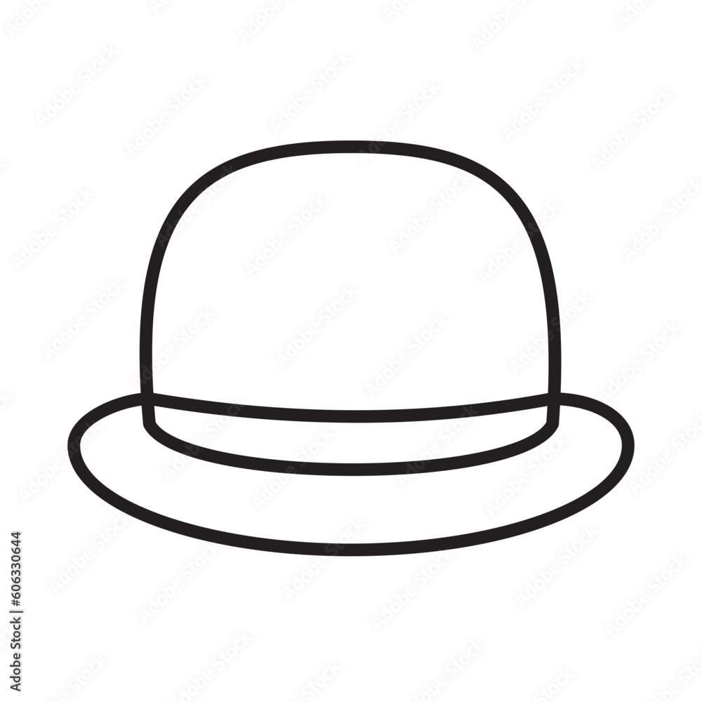 BOWLER HAT design vector icon design vector line icon svg BOWLER HAT design vector icon design vector line icon svg
