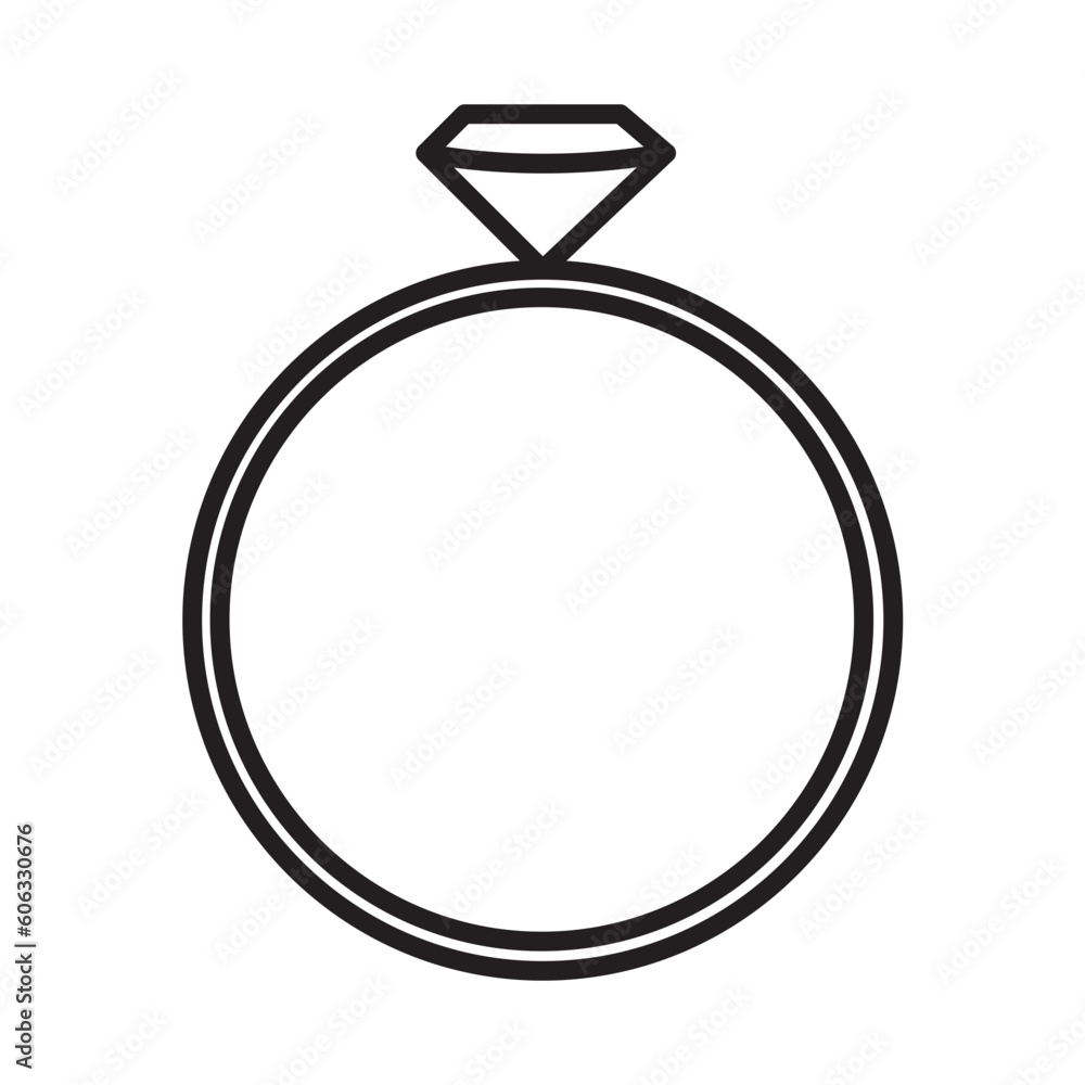 DIAMOND RING design vector icon design vector line icon svg DIAMOND RING design vector icon design vector line icon svg