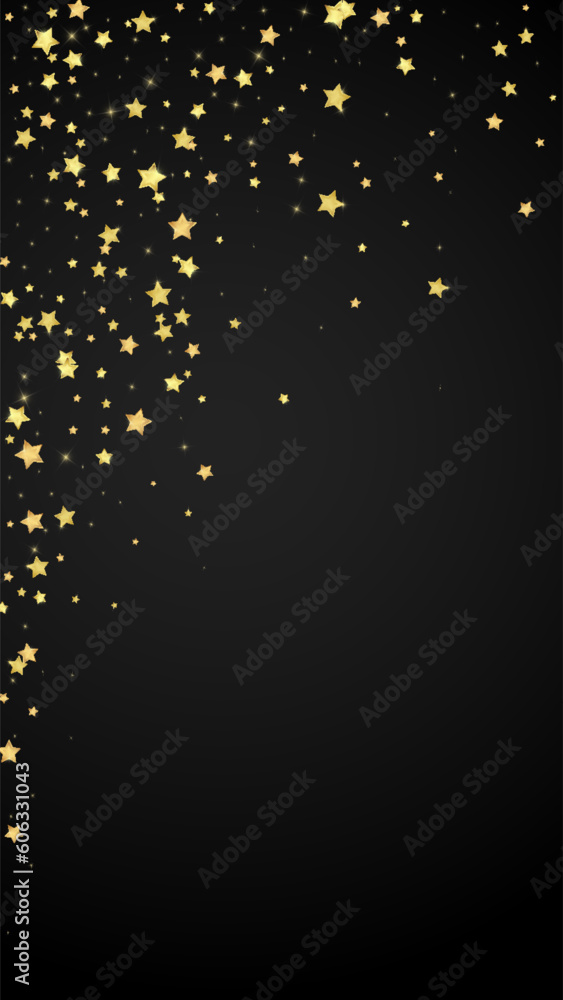 Fototapeta premium Magic stars vector overlay. Gold stars scattered