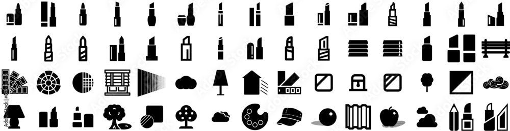 Set Of Shade Icons Isolated Silhouette Solid Icon With Texture, Design, Vector, Background, Shade, Backdrop, Shadow Infographic Simple Vector Illustration Logo