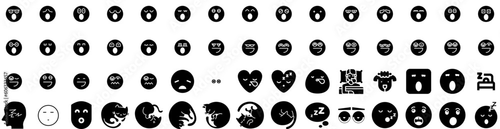 Set Of Sleepy Icons Isolated Silhouette Solid Icon With Woman, Young, Sleepy, Work, Tired, Home, Sleep Infographic Simple Vector Illustration Logo Set Of Sleepy Icons Isolated Silhouette Solid Icon With Woman, Young, Sleepy, Work, Tired, Home, Sleep Infographic Simple Vector Illustration Logo
